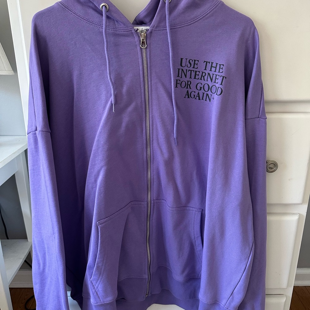 Purple Hoodie with Inspirational Text